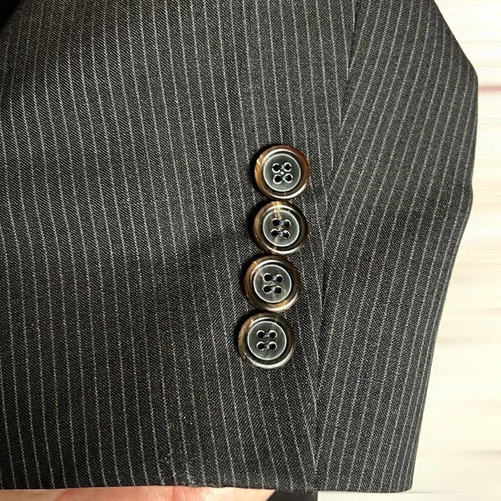 HUGO by HUGO BOSS Wool Striped Single Breasted Blazer Two Button Suit Jacket 42R
